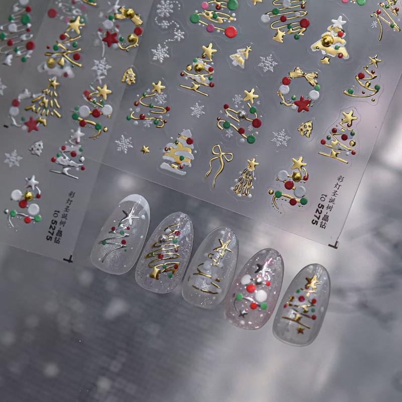 Nail Art Xmas Stickers - 3D рождественские наклейки для ногтей с