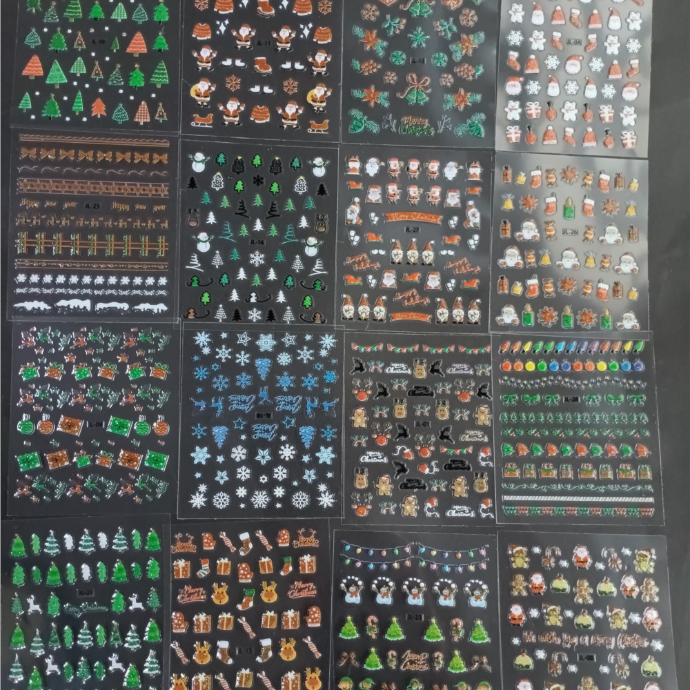 Nail Art Xmas Stickers - 30 шт. рождественские наклейки для дизайна