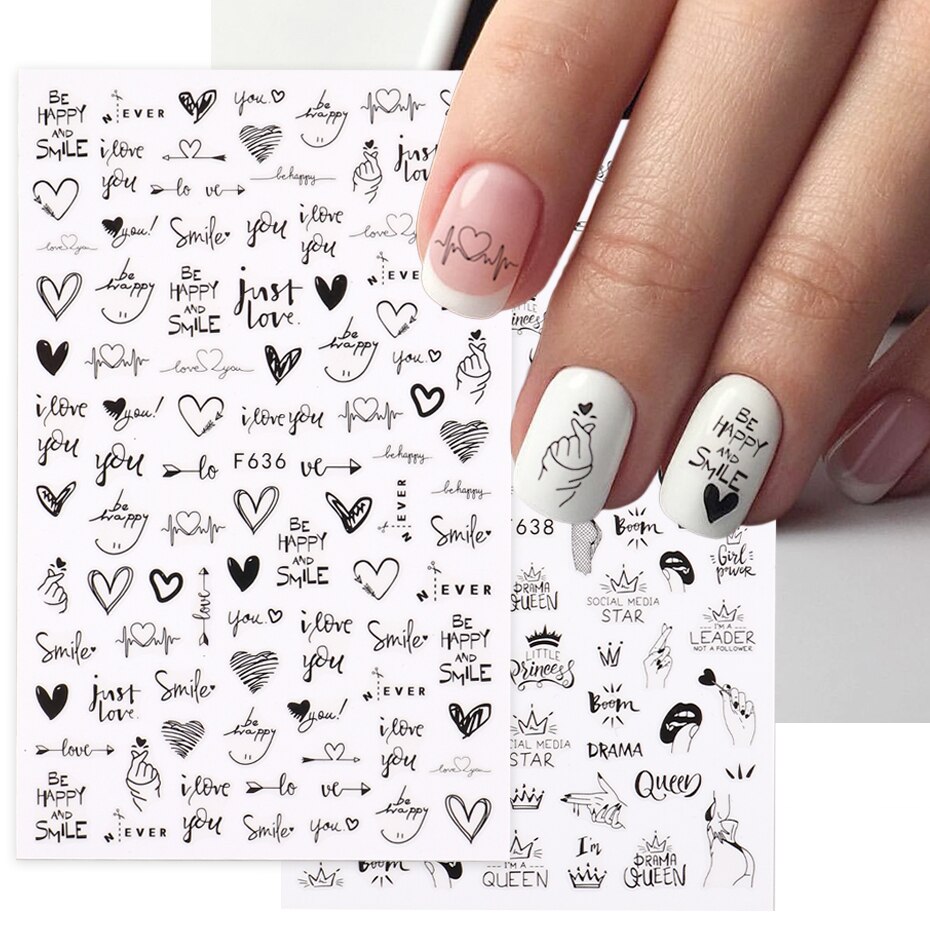 Nail Art Valentines Day - Наклейки для дизайна ногтей