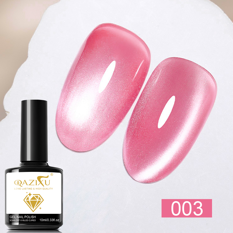Nail Art Valentines Day - Розовый гель-лак для ногтей «Кошачий глаз»,