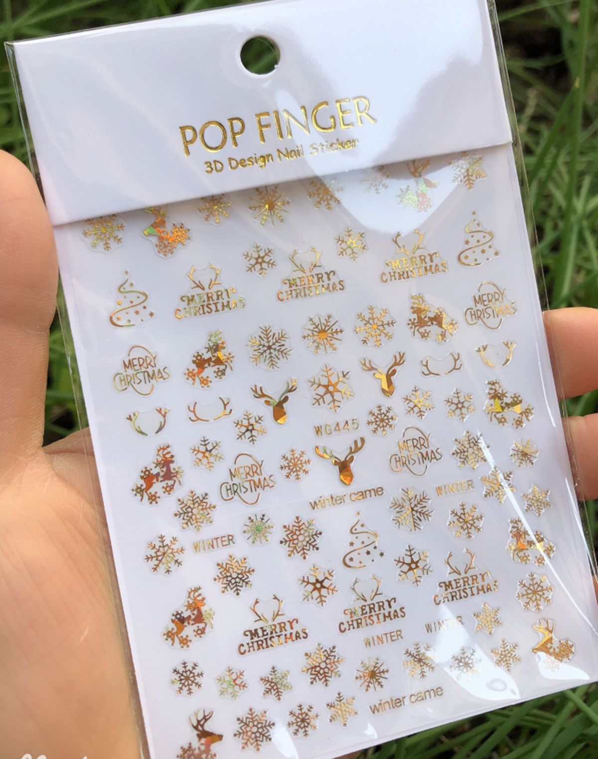 Рождественские 3D наклейки для – обзор и цена Nail Art Xmas Stickers
