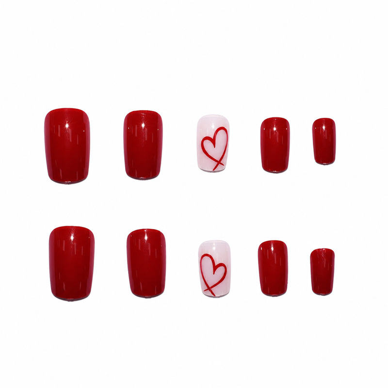 24 шт. коротких квадратных гля – обзор и цена Nail Art Valentines Day