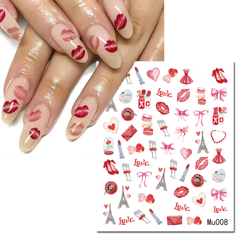 3d слайдеры для дизайна ногтей – обзор и цена Nail Art Valentines Day