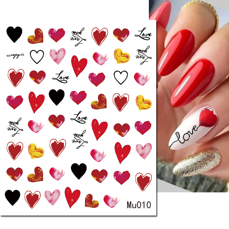 3d слайдеры для дизайна ногтей – обзор и цена Nail Art Valentines Day