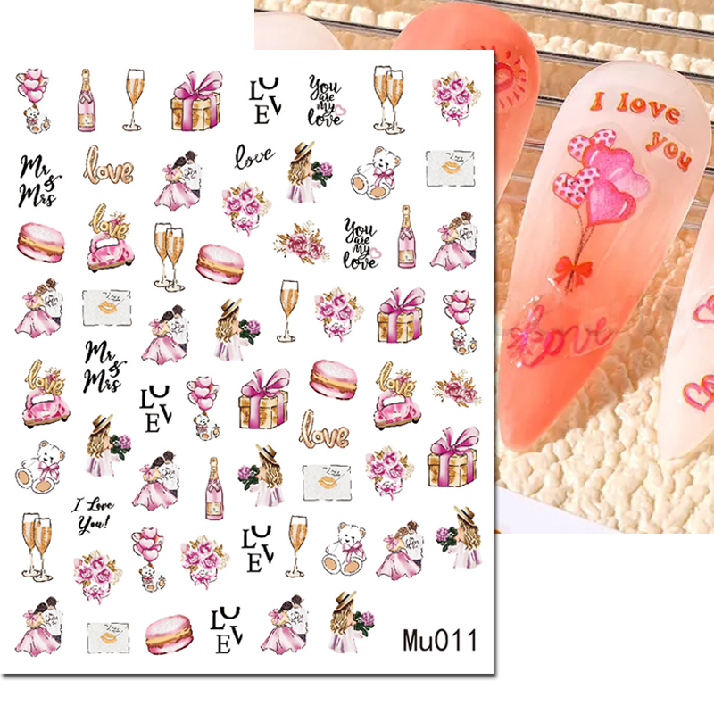 3d слайдеры для дизайна ногтей – обзор и цена Nail Art Valentines Day