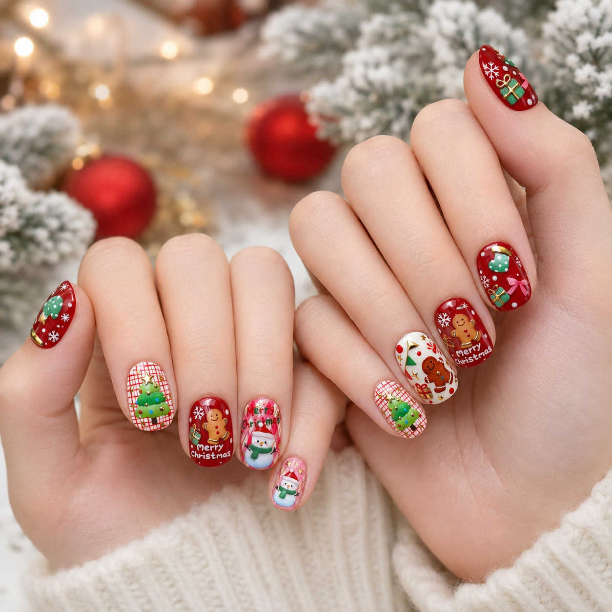 Рождественские 5D-наклейки для – обзор и цена Nail Art Xmas Stickers